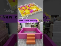 Orange Soft Play With Ball Pit And Slide Rose Đỏ Soft Playground trong nhà