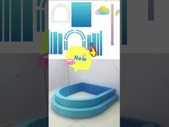 Cyan Blue Ball Pit Kids Soft Play Thiết bị Play Party Đám mây đầy màu sắc Vòm