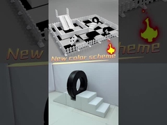 Thiết bị chơi mềm với slide hai màu đen và trắng đặt trẻ em cho thuê