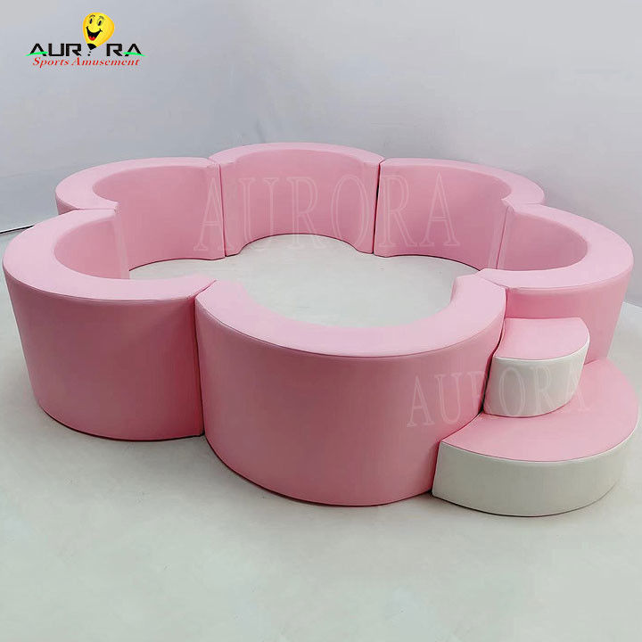 Bộ đồ chơi mềm Sân chơi Pastel Trèo lên và chơi Khối mềm Hồng trắng Hoa mini