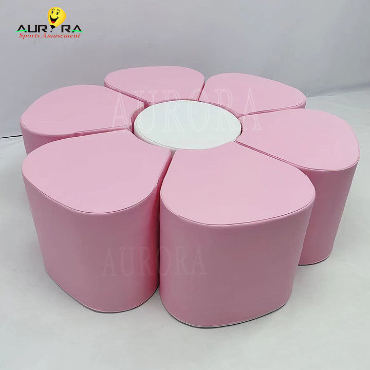 Bộ đồ chơi mềm Sân chơi Pastel Trèo lên và chơi Khối mềm Hồng trắng Hoa mini