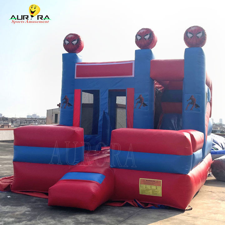 Spider Man Theme Colorful Inflatable Bouncy Castle Bouncer Combo tùy chỉnh