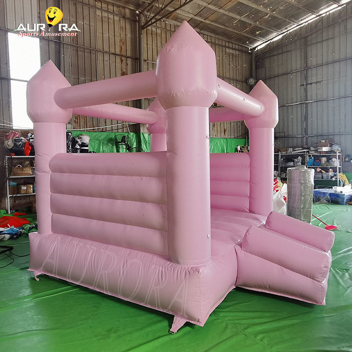 Ngôi nhà nhảy trẻ em màu hồng Ống nhảy nổi 10x10 Cho thuê đám cưới