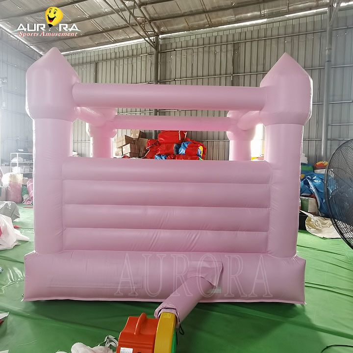 Ngôi nhà nhảy trẻ em màu hồng Ống nhảy nổi 10x10 Cho thuê đám cưới