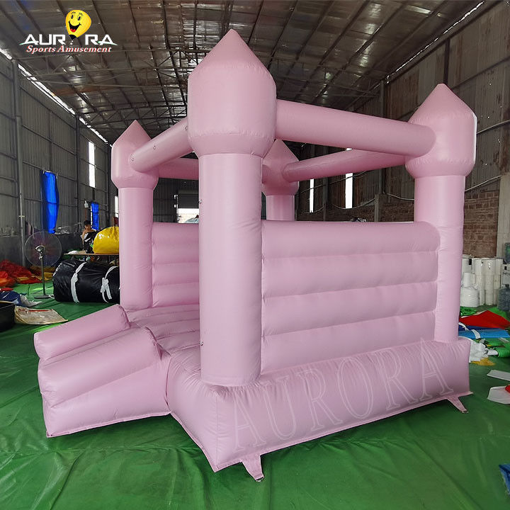 Ngôi nhà nhảy trẻ em màu hồng Ống nhảy nổi 10x10 Cho thuê đám cưới