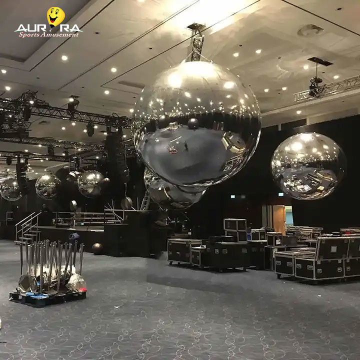 Quả bóng gương bơm đầy màu sắc 0.3mm PVC Party Quả cầu trang trí lớn