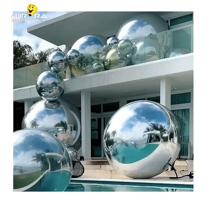 Vàng PVC Bánh bóng gương bơm trang trí sự kiện bóng bay bóng lớn
