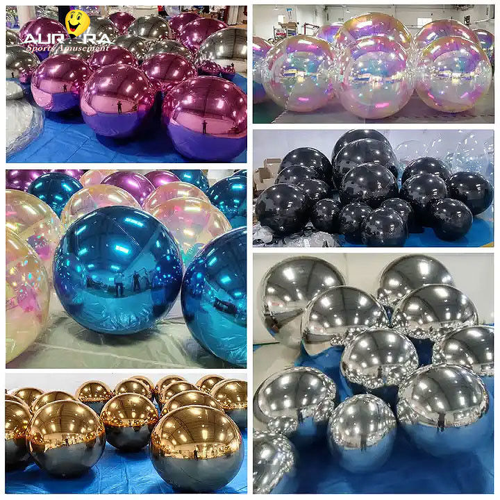 Vàng PVC Bánh bóng gương bơm trang trí sự kiện bóng bay bóng lớn