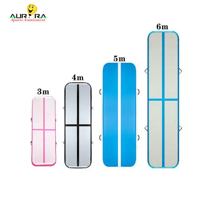 Phòng tập thể dục Tumbling Gymastics Air Track Mat 3m Out Door Inflatable Jumping Mat Blue