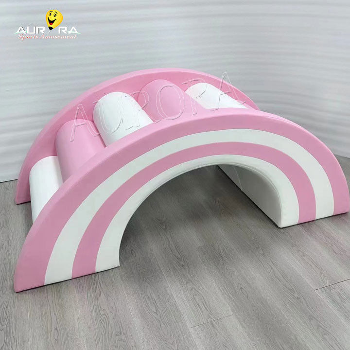 Nội thất trẻ em trẻ sơ sinh Soft Play Thiết bị leo núi màu hồng và trắng Set cho bữa tiệc
