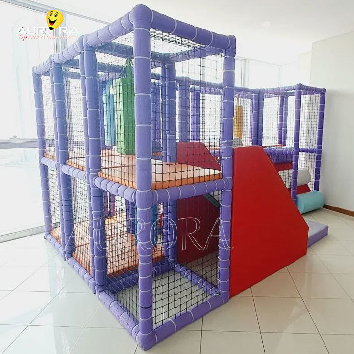 Thiết bị khu vực chơi trong nhà nhỏ mềm trẻ em phòng chơi khu vực trò chơi Mcdonalds tím