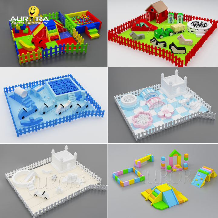 Trẻ em Party sân chơi lớn với slide trong nhà thiết bị chơi mềm để bán