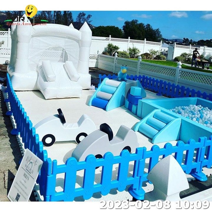 Tùy chỉnh trẻ em chơi bóng mềm màu xanh lá cây hố trong nhà thiết bị chơi mềm in kỹ thuật số