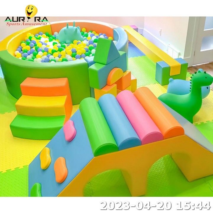 Indoor Soft Playground For Kids Soft Climber Set Lễ hội sinh nhật Blue