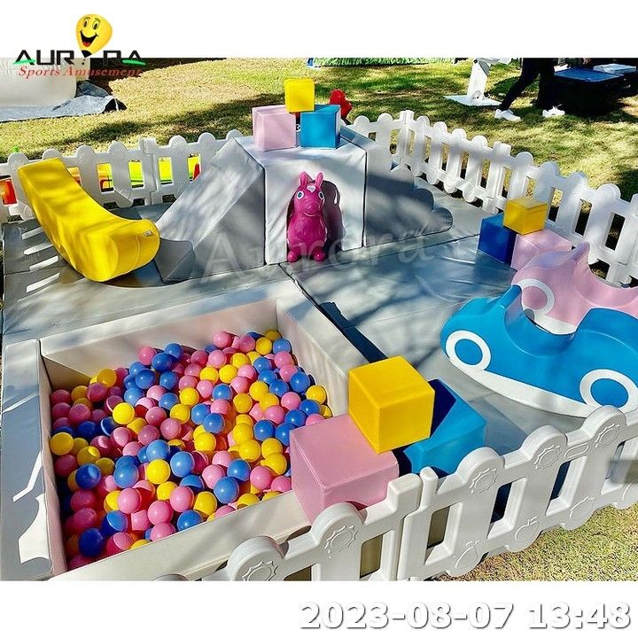 Soft Play Sets Kids Soft Play Merry Go Round Outdoor Playground Thăng cầu Pit