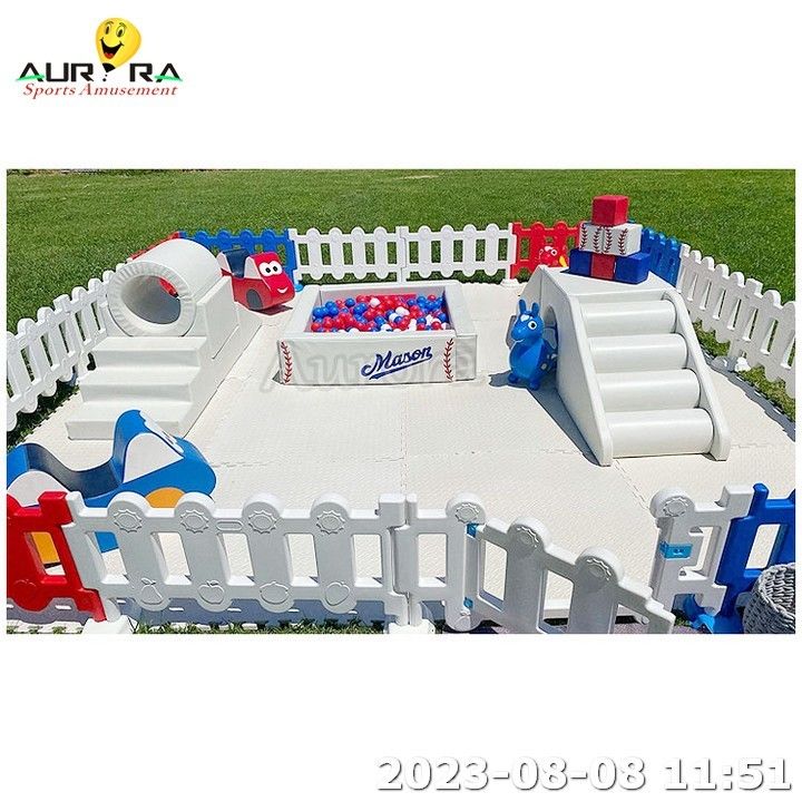 Thiết bị chơi mềm Slide Indoor Soft Play For Kids Soft Play Set Thiết bị chơi mềm màu nâu