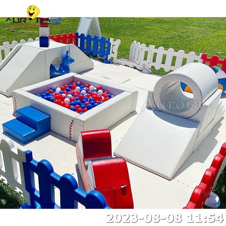 Thiết bị chơi mềm Slide Indoor Soft Play For Kids Soft Play Set Thiết bị chơi mềm màu nâu