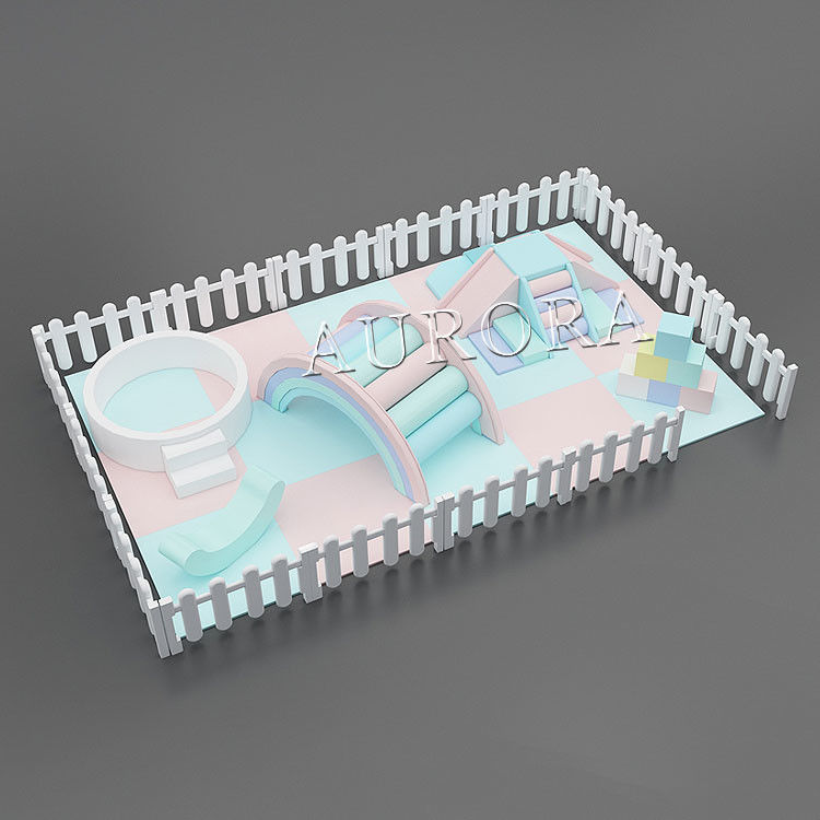 Soft Play White Fence Ball Pit Soft Play Equipment White Soft Play Set Cho thuê cho bữa tiệc