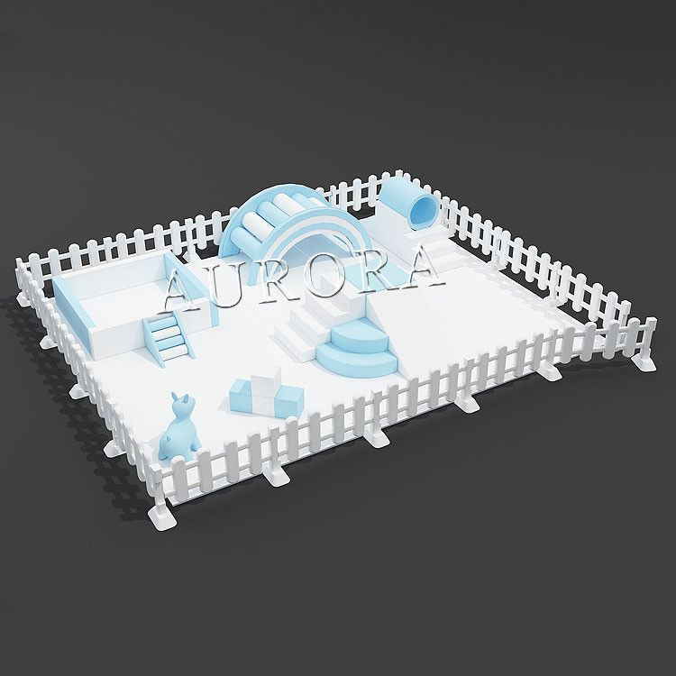 Soft Play White Fence Ball Pit Soft Play Equipment White Soft Play Set Cho thuê cho bữa tiệc