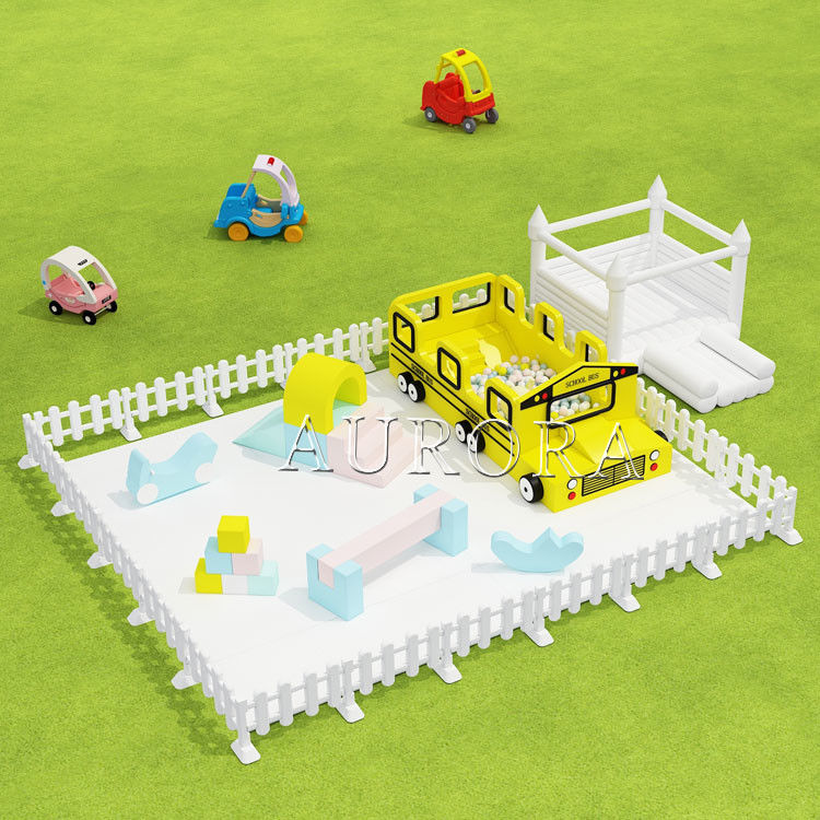 Soft Play Package Bảng leo núi màu vàng màu trắng Thiết bị chơi cho thuê bữa tiệc