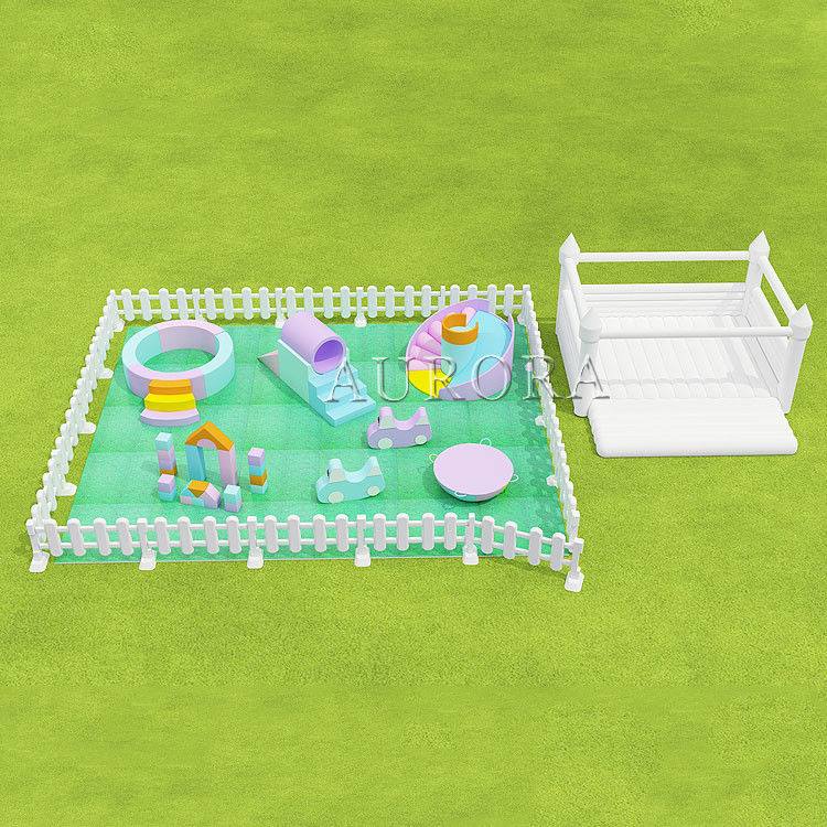 Soft Play Package Bảng leo núi màu vàng màu trắng Thiết bị chơi cho thuê bữa tiệc
