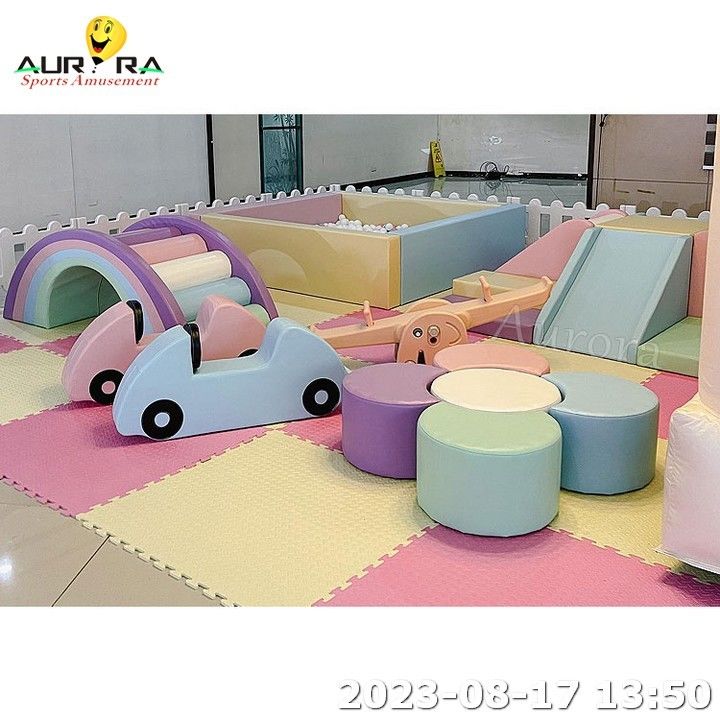 Khảm màu hồng Quảng trường bóng màu sắc Bể bơi cầu vồng hoa Soft Play thiết bị