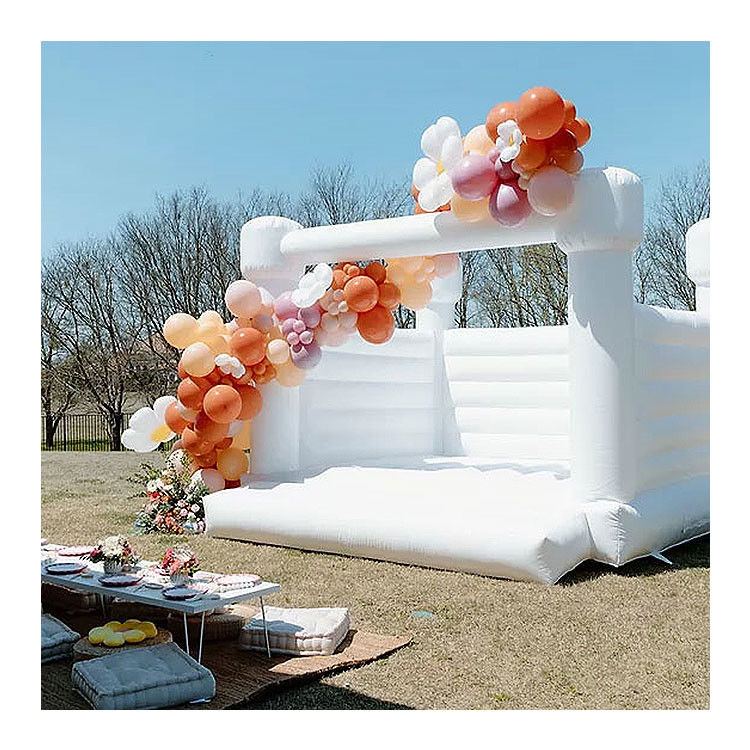 Trang trí đám cưới Bầu hoa White Bouncy Castle Bầu hoa Bounce House For Sale