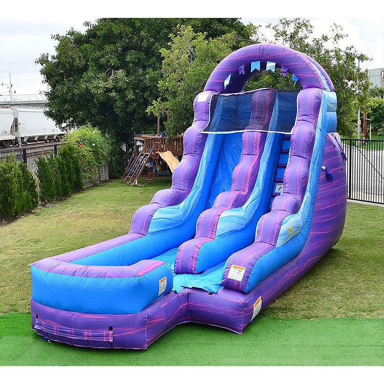 Kids Rental Event Bánh trượt nước bơm cho hồ bơi Blue Wave Bánh trượt nước với hồ bơi