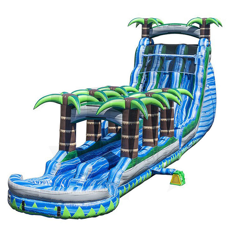 Double Lane Inflatable Slides Water Or Dry Slide With Swimming Pool For Party Business (Thiết bị trượt nước hoặc khô với bể bơi cho các bữa tiệc)