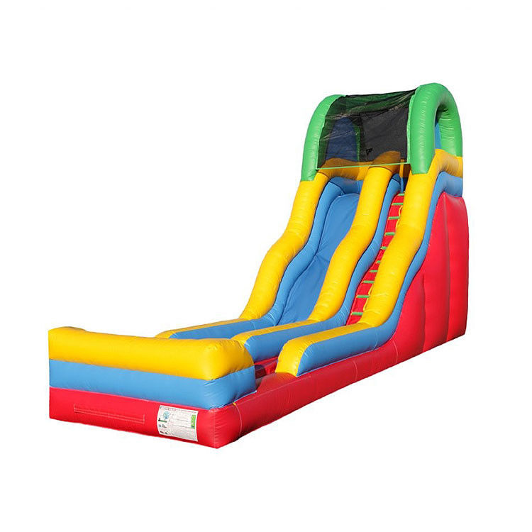 Thương mại 18ft Dry Slide Inflatable Water Slide Wet For Rent Party Slip Đỏ vàng