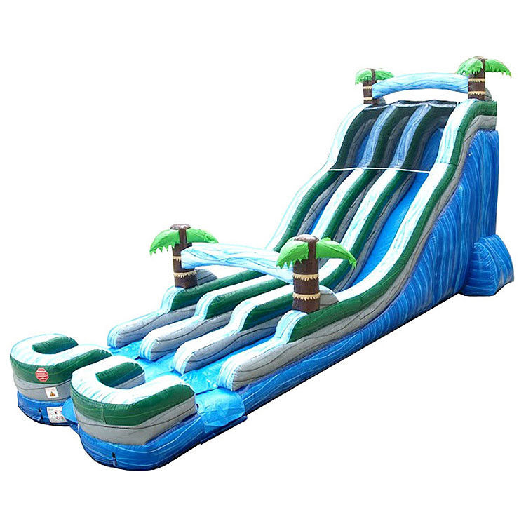 Thương mại 18ft Dry Slide Inflatable Water Slide Wet For Rent Party Slip Đỏ vàng