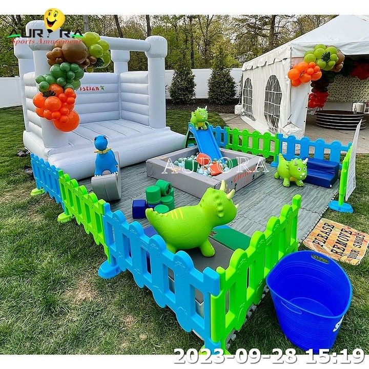 Trẻ em trong nhà thiết bị chơi mềm với Blue Bounce House Cho thuê bữa tiệc