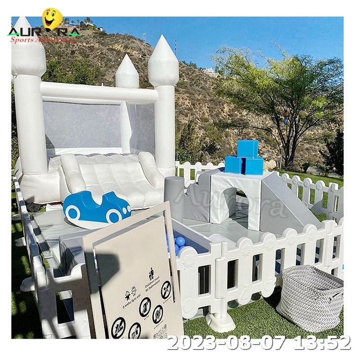 Thiết bị chơi mềm màu tím cho trẻ em sân chơi ngoài trời chơi mềm trong nhà