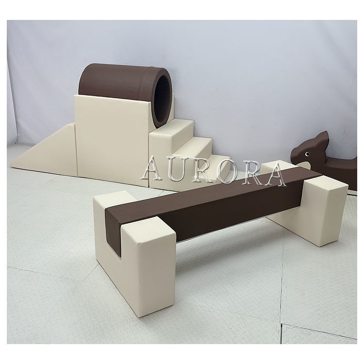Nhà máy Soft Play sân chơi cà phê Beige Thiết bị Soft Play trong nhà