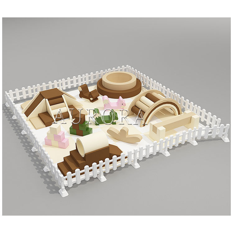 Nhà máy Soft Play sân chơi cà phê Beige Thiết bị Soft Play trong nhà