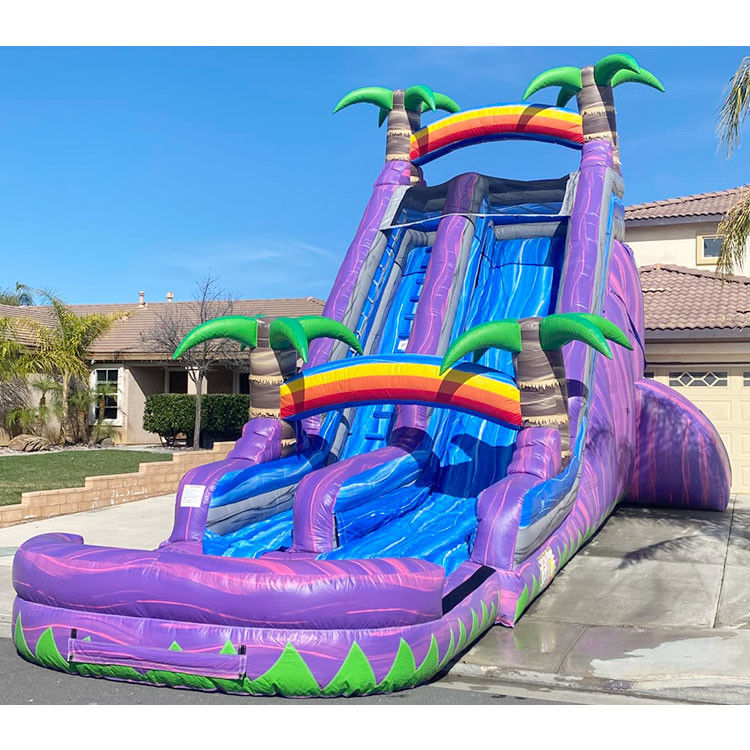 Giant Inflatable Water Slide For Outdoor Party Bounce House Blue Water Slide (Đường trượt nước bơm lớn cho bữa tiệc ngoài trời)