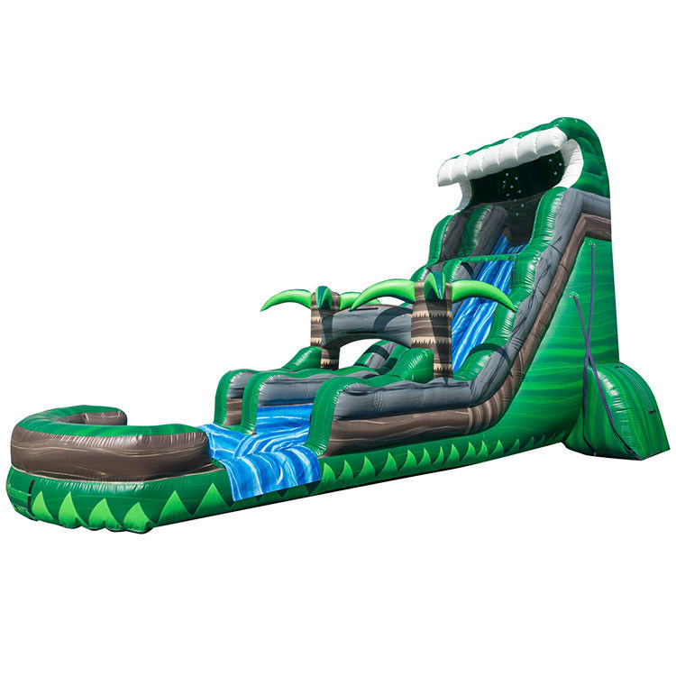 Băng trượt nước bơm với bể bơi cho trẻ em PVC Blue Backyard Lane Băng trượt nước 22ft