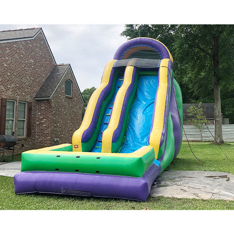 Băng trượt nước bơm với bể bơi cho trẻ em PVC Blue Backyard Lane Băng trượt nước 22ft