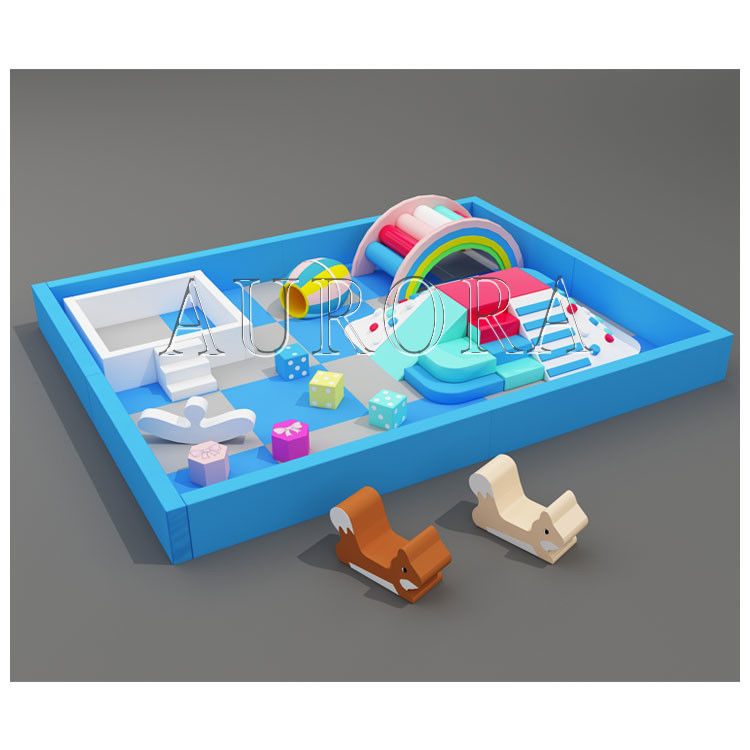 Kids Soft Play Ball Pit Một bộ đầy đủ Soft Play Rainbow Bridge Thiết bị Soft Play