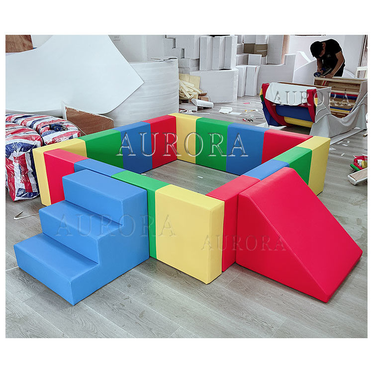 Soft Play Thuê thiết bị Soft Climbing Slide Play Colorful Foam Blocks Set